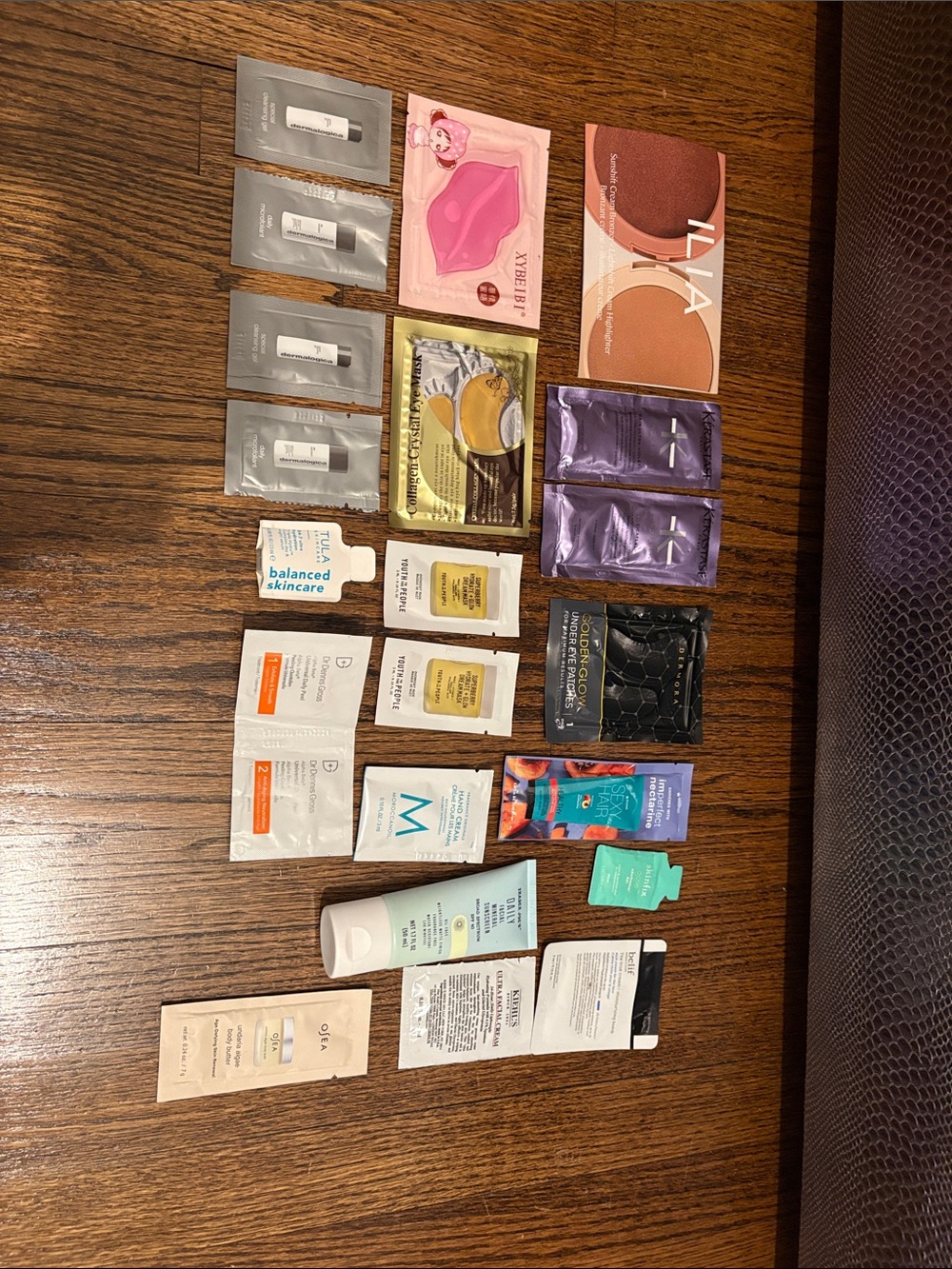 Sunscreen + skincare samples